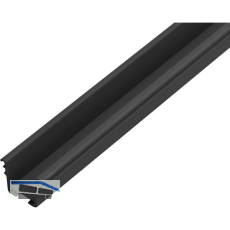 REHAU Laufschiene, L x B x H: 2500 x 13 x 12, Kunststoff schwarz