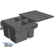 NINKA Abfalltrennsystem Set eins2sechs KB 600 mm dunkelgrau