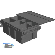NINKA Abfalltrennsystem Set eins2sechs KB 900 mm dunkelgrau