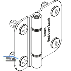 HAWA MULTIFOLD 30/W Mittelscharnier, Stahl matt vernickelt