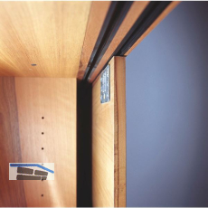 HAWA-Miniroll 15/25 Lauf F�hrungsschiene, auf Ma�, Aluminium natur eloxiert