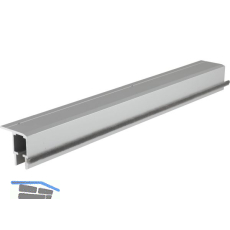 HAWA MULTIFOLD 30 Laufschiene 2500 mm, Aluminium farblos eloxiert