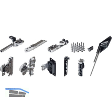 HAWA Folding Concepta III 25 Grundgarnitur Push, T�rh�he 1900 - 2700 mm