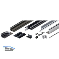 HAWA Folding Concepta III Schienen-Set 3-trg. rechts, Alu eloxiert