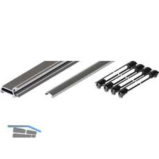 HAWA Folding Concepta III 25 Holm-Set, T�rh�he 1900 - 2700 mm, Alu eloxiert