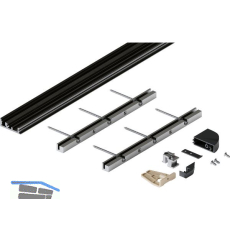 HAWA Folding Concepta III Bodenprofil-Set 2-trg., Alu schwarz eloxiert