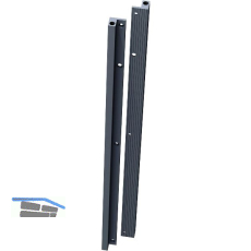 O.M.M Ausrichtbeschlag ST713, Aluminium schwarz, L�nge 2500 mm, 400 mm k�rzbar
