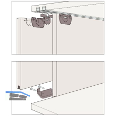 HAWA Clipo 15 H MS - Beschl�gegarnitur 1000 x 1400, 2 t�rig