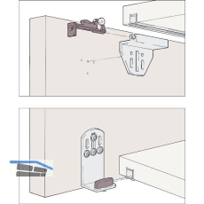 HAWA Clipo 15 H Beschl�gegarnitur 1000 x 1400, 1 t�rig