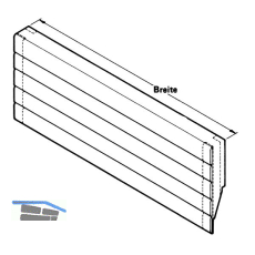 Standard Frontblende, Breite 900 mm, Euro Buche ged�mpft roh