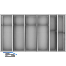 NINKA Schubkasteneinsatz-Set Cuisio KB 900 mm MERIVOBOX Kunststoff Graphit