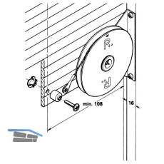 KNOKE Gewichtsausgleichbeschlag Seilrolle, Kunststoff schwarz