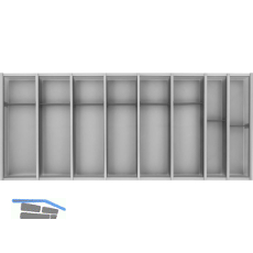 NINKA Schubkasteneinsatz-Set Cuisio KB 1200 mm MERIVOBOX Kunststoff Graphit