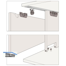HAWA Clipo 16 H IS - Schiebet�rbeschlag Innenfront, 2-t�rig
