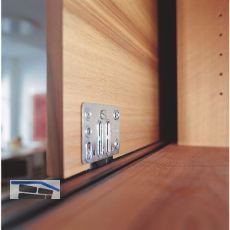 HAWA Miniroll 25 Beschl�gegarnitur Laufwerk mit Kugellager, 2 t�rig