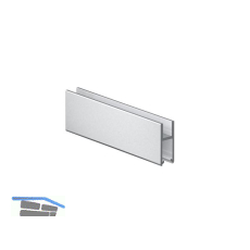 VITRIS Laufschuh bis 6 mm Glasst�rke auf Ma�, Aluminium natur eloxiert