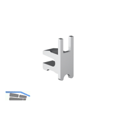 VITRIS Endplatte, Glasst�rke bis 6 mm, Kunststoff silberfarbig