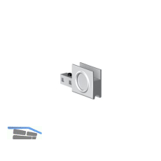 VITRIS Laufschuhgriff links/rechts, Glasst�rke 8 mm, Kunststoff silberfarbig