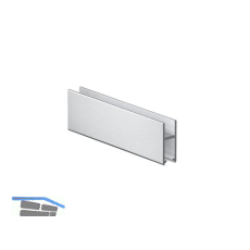 VITRIS Laufschuh bis 8 mm Glasst�rke auf Ma�, Aluminium natur eloxiert