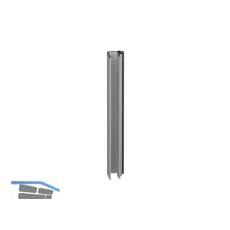 VITRIS Staubschutzleiste Haarborstendichtung auf Ma�, Glasst�rke 6 mm, Aluminium