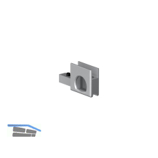 VITRIS Adapter Dreh-Druckzylinderschloss SECURA links/rechts Glasst�rke bis 8 mm