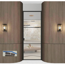 ARLU DIVINA� Dreht�r 2600 x 1000 mm, schwarz