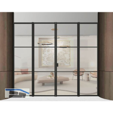 ARLU DIVINA� Festverglasung mit Doppelt�r, 2600 x 3000 mm, schwarz