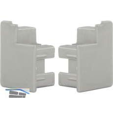 KNOKE SMART CASE Abdeckkappenset aufgesetzte Montage, Kunststoff silberfarbig