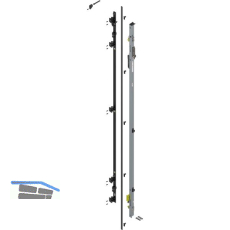 BLUM REVEGO uno Scharniertr�ger-Set 2407 - 2556 mm, rechts