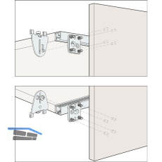HAWA Regal - B H(SP) FS Beschl�gegarnitur 1200 x 2000, 1 t�rig