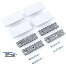 HAWA Regal C Abdeckkappen Set zu DoppeL - Laufschiene, Kunststoff grau