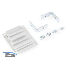 HAWA DIVIDO 100 Blendenendst�ck-Set f�r Wandmontage, Aluminium eloxiert