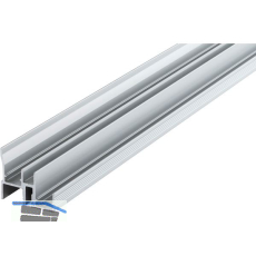 HAWA Combino/Clipo H FS Doppelf�hrungsschiene gelocht 2500 mm, Alu eloxiert