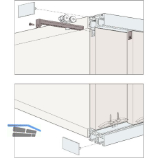 HAWA Regal - C 26 HM IS - Schiebet�rbeschlag Innenfront, 1 T�r