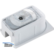HAWA Clipo 26/36 Schienenendst�ck mit Drehriegel, Kunststoff grau