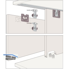 HAWA Clipo 36 H IS Schiebet�rbeschlag Innenfront, 2-t�rig