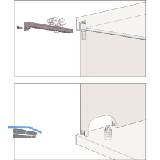 HAWA Clipo 36 HM IS Schiebet�rbeschlag Innenfront, 1-t�rig