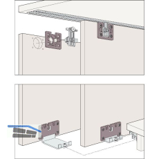 HAWA Clipo 26 H MS - Beschl�gegarnitur 1000 x 2200, 2 t�rig