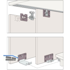 HAWA Clipo 36 H MS - Beschl�gegarnitur 1000 x 2400, 3 t�rig
