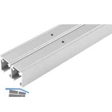 HAWA ORDENA 70/P - 70/F Doppellaufschiene gebohrt 2500 mm, Aluminium eloxiert