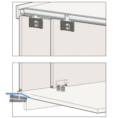 HAWA Combino 35 H IS Schiebet�rbeschlag Innenfront, 2-t�rig