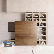 TERNO SCORREVOLI Unsichtbares Schiebesystem Magic Living-1800mm Nickel eloxiert