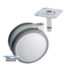 D�RNER + HELMER Doppel-Lenkrolle Design Top 62 mm 40 kg