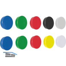 Haftmagnete D32 mm Set � 10 St�ck bunt sortiert