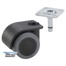 D�RNER + HELMER Doppel-Lenkrolle Container TPE 35 mm 70 kg