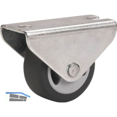 D�RNER + HELMER Bockrolle TPE-Lauffl�che 25 mm 30 kg Platte