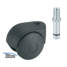 D�RNER + HELMER Doppel-Lenkrolle One 40 mm 20 kg Gewindestift