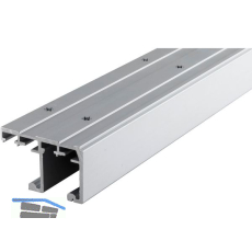 HAWA Combino 65 H IS/MS Doppellaufschiene gelocht, 2500 mm, Aluminium eloxiert