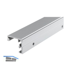 HAWA Combino 65 H IS Einfachlaufschiene, 4000 mm, Aluminium eloxiert