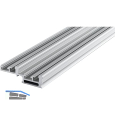 HAWA Combino 65 H FS / 80 H FS Doppellaufschiene obenlaufend 4000 mm, Alu elox.